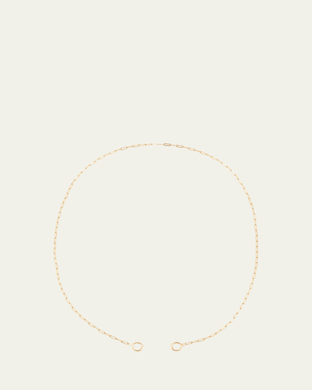 14K Yellow Gold Square Link Chain, 18"L